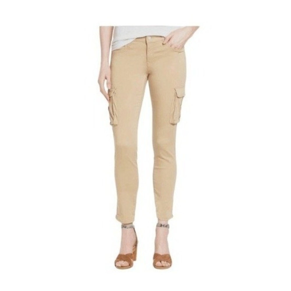 Mavi Jeans Juliette Skinny Cargo Pants Beige Stretch Twill Ankle‎ Slim Fit 27
